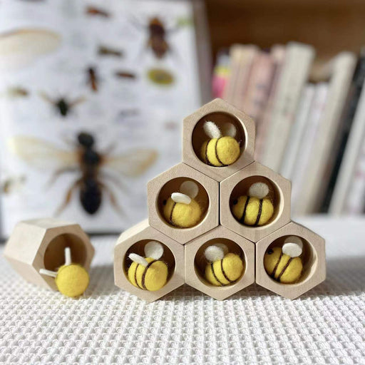 Wooden Beehive Teaching Toy